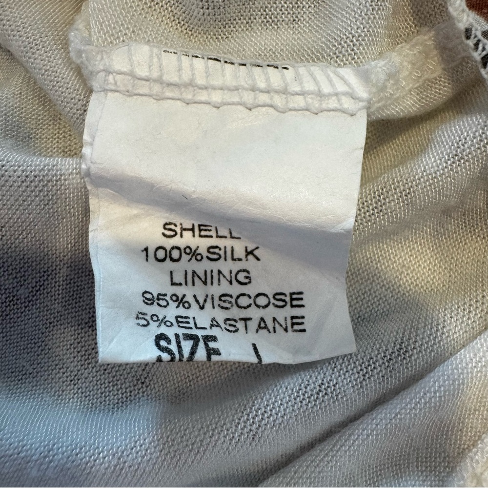 Angela Moda 100% Silk Floral Butterfly Blouse Made in Italy Size Large - Picture 5 of 10